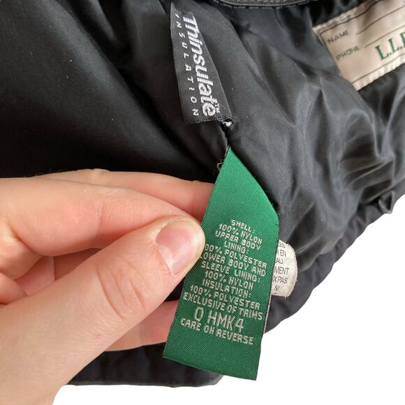 Y2K Youth LL Bean Two Tone Gray Thinsulate Nylon Full Zip Winter Coat Size 14/16 - Picture 8 of 16